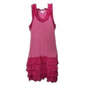 Little Pink Racerback Dress with Frills